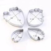 STAINLESS STEEL PEONY PETAL CUTTER  SET 4 PCS A329